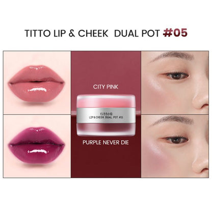 titto Lip & Cheek Dual Pot 6 Colors