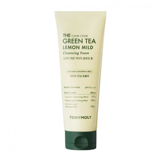 (Matt) TONYMOLY The Chok Chok Green Tea Lemon Mild Cleansing Foam 150ml - DODOSKIN